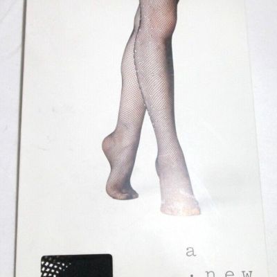 Anew Ladies' FISH NET tights -sz  1X/2X-black-NWT-fit 5'2